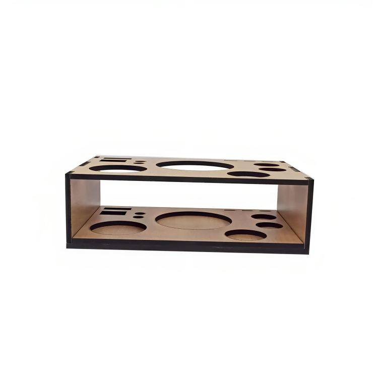 a wood shelf
