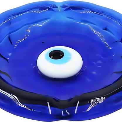 a blue eyeball in a blue circle
