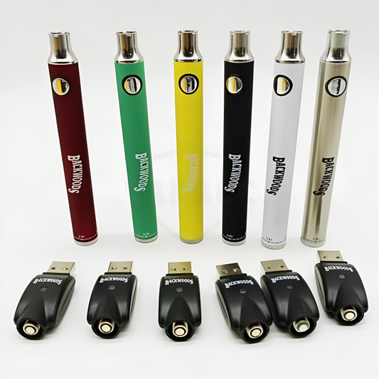 Several e-cigarettes of varying colors and sizes, providing a range of options for users