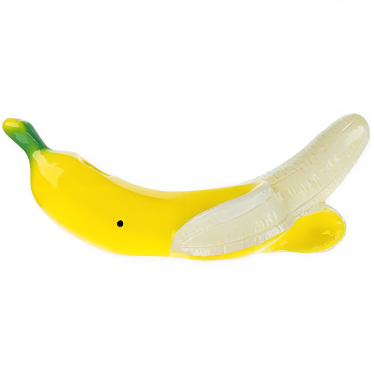 a plastic banana shaped like a banana