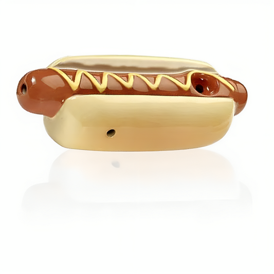 a hot dog pipe on a white background