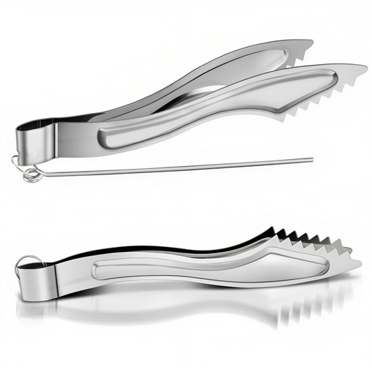 a pair of tongs with teeth
