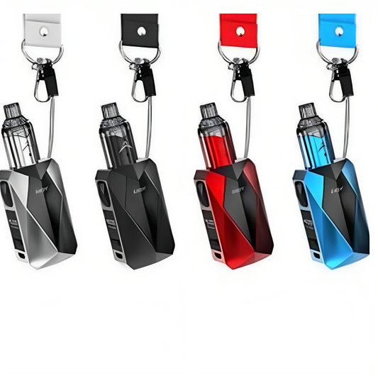 a group of vape devices on a hook