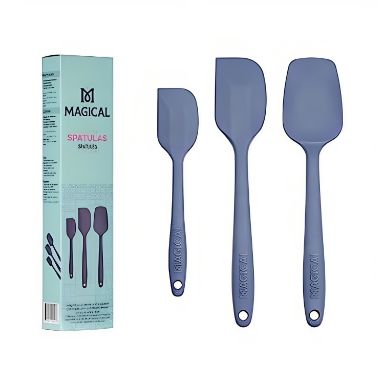 a group of spatulas in a box