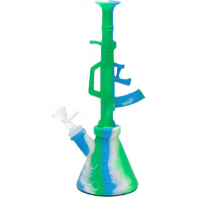 a green and blue water pipe