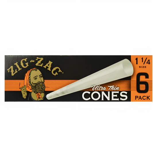 a box of cones with a person's face on it